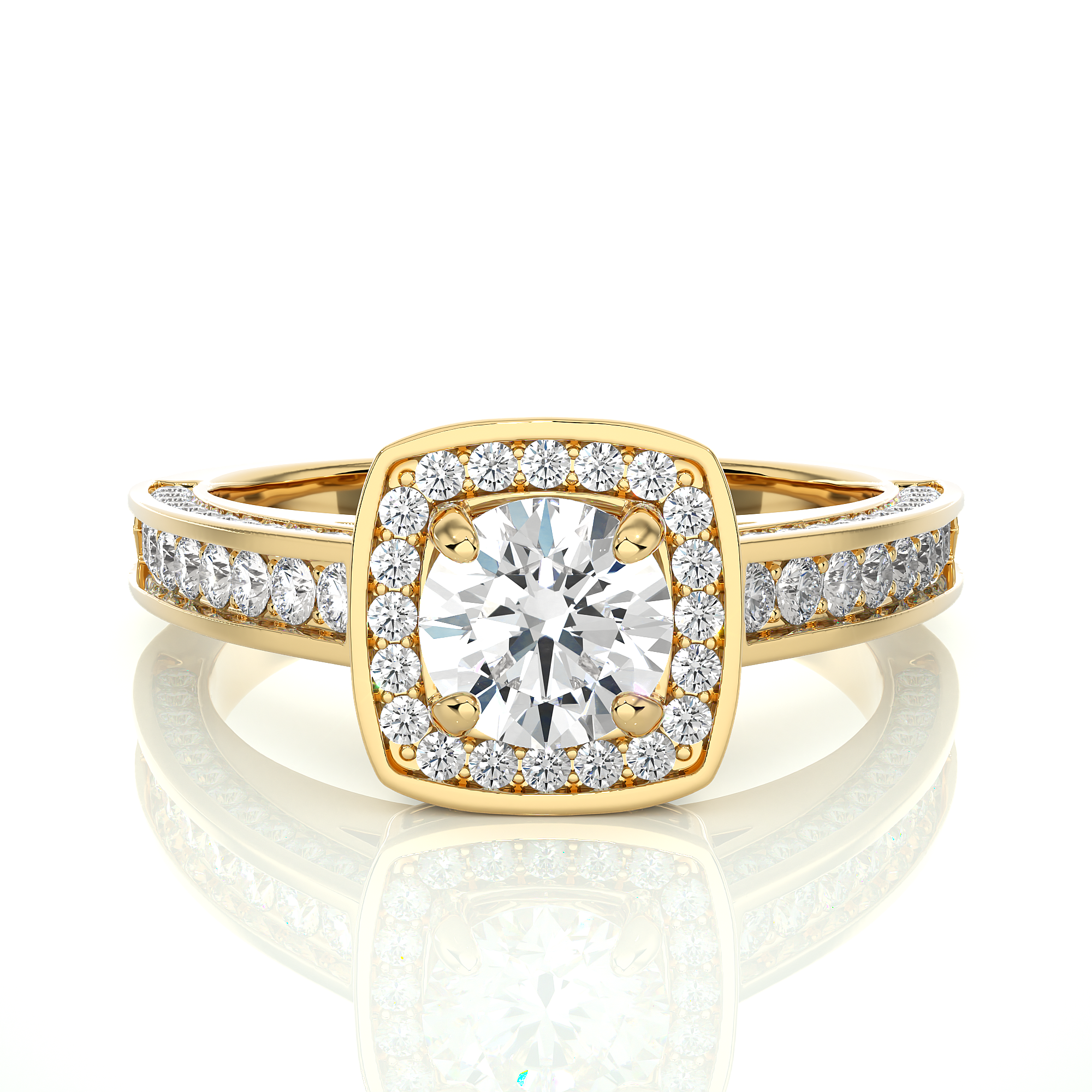 1.41 Carat H Color VS1 Clarity Diamond Studded Natural Diamond Ring.